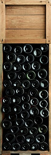 Sticker Vin pour Réfrigérateur, Cave à Vin, Réserve, Caisse en Bois, 59,5 cm X 180 cm - Autocollant Vin pour Réfrigérateur, Cave à Vin, Réserve