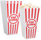 Novelty Place Contenants de Pop-Corn Classique rayés Rouges et Blancs en Plastique pour soirée cinéma - 7,8 Haut x 3,8 carré (Paquet de 16)