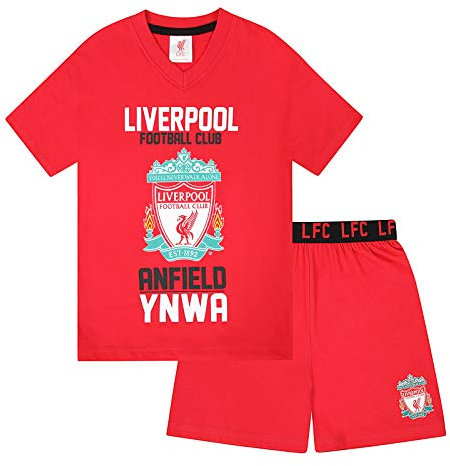 Liverpool FC Official Football Gift Boys Short Pyjamas Red 4-5 Years