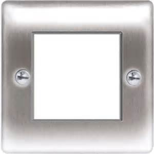 BG Euro Module Nexus Metal 2 Gang Frontplate NBSEMS2