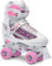 Roces 550047 Damen Modell Quaddy 1.0 Rollschuhe, US 2.5-4.5, Weiß/Rosa