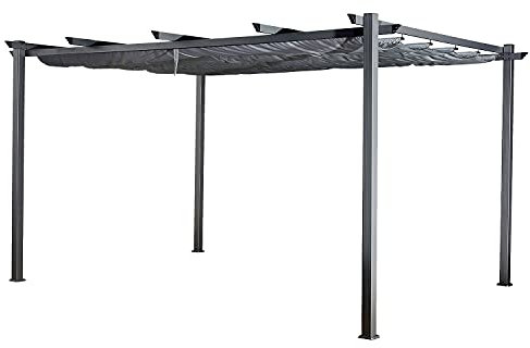 Happy Garden Pergola autoportante 3 × 4m Cassis Grise - Structure Aluminium