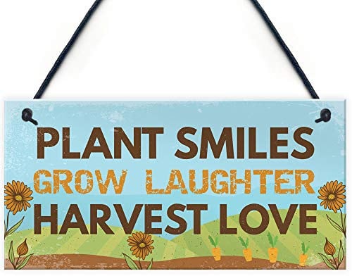 Red Ocean Novelty Garden Sign Decor Garden Shed Hanging Wall Door Plaque Summer House Gardening Gifts For Nan Mum