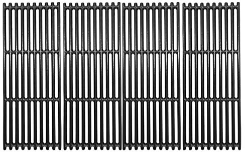 Hongso 46 1/4 x 28 3/4 Zoll Poliertes Porzellan Gusseisen Grillroste für Charbroil 463241413, 4632414, 4662414, 466242414, 463247310, 463248208, G527 -0014 -W1 80021357 Tru-Infrarot 4 Brenner PCB008