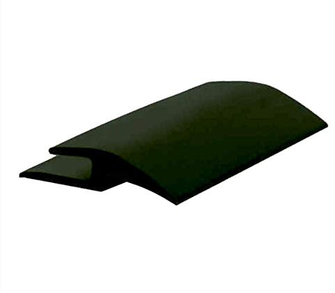 Roppe Vinyl Tile Carpet Joiner Profile #159, Black, 1/8 H X 12' L X 1 W