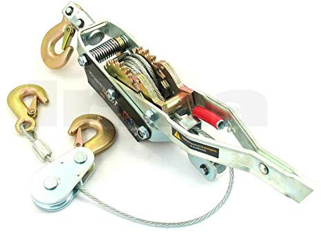 BSD Handseilwinde 4T - Ratsche Handseilwinde, Seilzug mit Ratsche Bremse, Handwinde mit Drahtseil