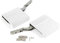 Emuca - Compás para puertas elevables, Amortiguador con fuerza 480-1.250, Acero y plástico, Blanco