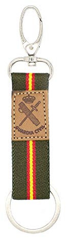 BDM Schlüsselanhänger der Guardia Civil, Schlüsselanhänger mit der Flagge Spaniens, Lederschild der Guardia Civil, verdienstvoll