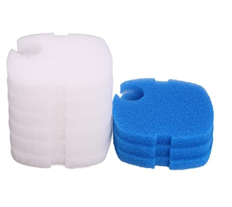 INGVIEE Compatible Filter Foam Pads Set Fit for All Pond Solutions 1000EF+ (6x White Floss, 3x Blue Coarse)