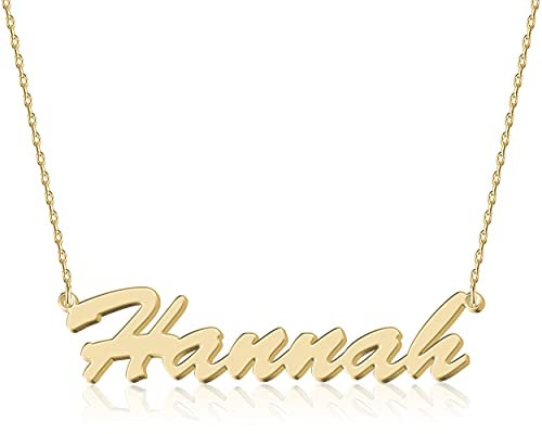 Joelle Jewelry Design Personalisiert Namenskette Handschrift kette mit Namen Gold/Rosegold Vergoldet Schmuck Geburtstagsgeschenk Für Frauen Mädchen Mama Freundin Schwester Oma