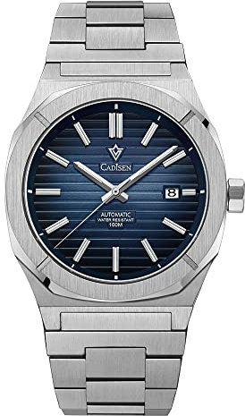 CADISEN Automatik Uhr Herren Mechanische Saphirglas Wasserdicht Edelstahlarmband