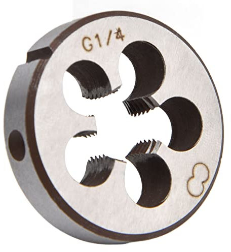 Fafeicy Matrice per Filettatura G1/4, Filiera per Filettatura di Tubi per Filettatura di Tubi, Diametro Esterno 38 Mm/1,5 Pollici, Strumenti Manuali