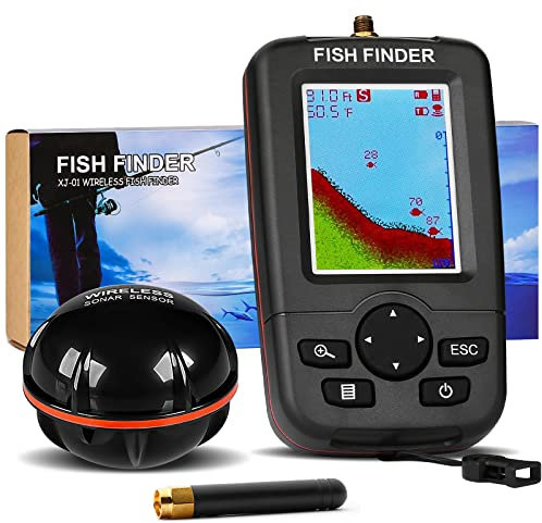 Carp Fishing Fish Finders Alarm Portable Echo Sounder Wireless Fish Finder LCD Sonar Sensor FishFinder Depth Locator Fish Finder with Sonar Sensor for Lake Sea Angling¡