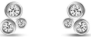 FAVS Damen-Ohrstecker 925er Silber 6 Zirkonia One Size 88432649