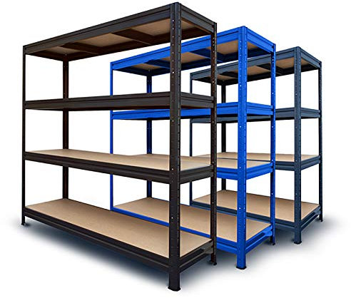 Floordirekt Weitspannregal - Schwerlastregal - Lagerregal - Kellerregal - Steckregal - Traglast bis 1500 kg (177 x 160 x 60 cm, Blau)