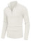Sailwind Maglione da Uomo 1/4 Zip Jumper Manica Lunga Tops Polo Collo per Inverno Caldo Mezza Zip Maglieria Morbida Accogliente Pullover (Bianco, L)