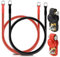 Cavo Batteria Auto 2 Pezzi Cavi Inverter Batteria 4 AWG 93cm Rosso e Nero Terminali ad Anello Rame Stagnato per Auto, Camion, Camper, Marina