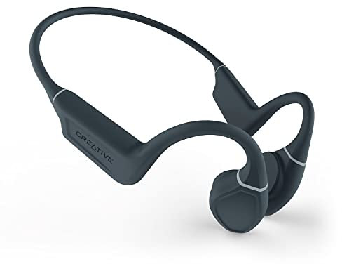 CREATIVE Outlier - Cuffie wireless a conduzione ossea con Bluetooth 5.3, resistenza IPX5 a sudore e spruzzi d'acqua, connettività multipunto, fino a 10 ore di durata della batteria, microfono