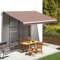 PURADAY Panno di ricambio per tenda da sole, 430 x 295 cm, marrone, protezione solare per tende da sole, per giardino, dimensioni 4,5 x 3 m