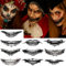 Halloween Tattoo, 10 Blatt Skull Mund Gesichts Aufkleber Wasserdichte Temporäre Tattoos, Schaurig Blutig Zombie Vampir Totenkopf Tattoo, Tag der Toten Halloween Karneval Kostüm Makeup Party Cosplay
