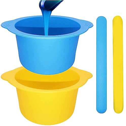Chauffe-cire Pour L'épilation Chauffe-cire En Silicone Kit D'épilation Doublure De Pot De Cire En Silicone 2 Pièces Doublure En Silicone Pour Cire Fondue Avec 2 Spatules Remplacement De Bol De Cire En