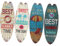 EXCEART 4 Piezas Tabla de Surf Letreros de Madera Retro Océano Decoración Colgante de Pared del Hogar Arte Signo de Madera para Puerta