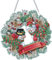 Christmas Diamond Painting Wreath Hanging Sign -Diamond Art - A DIY 5D Crystal Rhinestone Garland Kit for Home Window and Door Decor Gifts