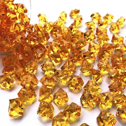 Acrylsteine, Acryl-Kristallsteine, Eissteine, Vase, Pflanzendekoration, 150 Stück, Heimdekoration, Orange