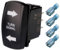 Gebildet Interruptor de señal de giro azul 4 pines ON OFF ON Interruptor basculante Grabado con láser SPDT Interruptores de palanca 12 V 20 A 24 V 10 A para automóviles RV Campers Remolques