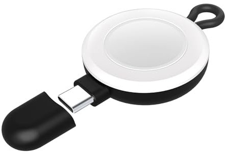 Wireless Charger for Apple Watch, USB-C Charger Compatible with iWatch Series 9/8/7/6/5/4/3/2/1/SE, Portable iWatch Charging Cord (Black/White)