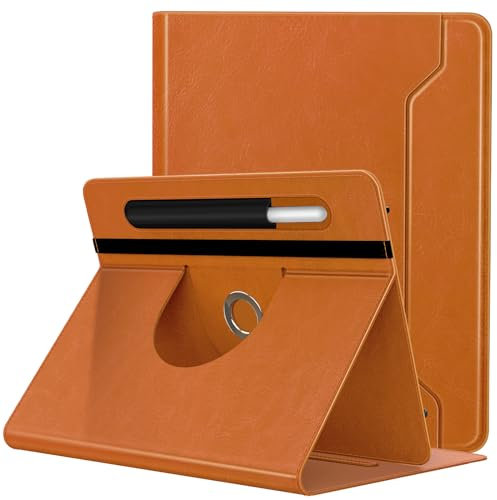 TiMOVO Universal Case for 9-11 Inch Tablet, 360 Degree Rotating Stand Protective Cover with Pen Pocket for 9 10 10.1 Inch Android Touchscreen Tablet, Light Brown