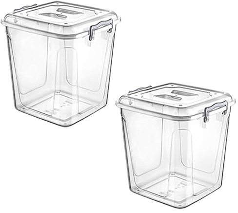 6L Food Boxes Containers Set BPA-Free Kitchen and Pantry Organization, Plastic Containers with Lids for Dry Food, Beans, Sugar, Cereal, Flour, Sugar, Oat, Pet Food Storage (2)