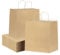 50x Sac en Papier Kraft 34x22x38 cm avec Poignées | Sac Grand Take Away : Sachet Alimentaire pour Emporter | Sac Cadeau pour Noël