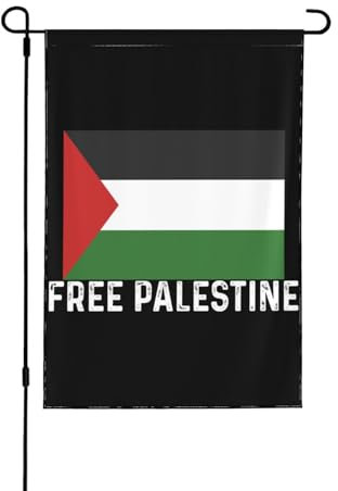 Bandiera della Palestina Bandiera della Palestina libera Bandiera della Palestina libera Bandiera del giardino Novità Bandiere da giardino 12x18 Decorazione da giardino a doppia faccia per l'estate