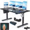 KESSER® Höhenverstellbarer Schreibtisch elektrisch 160cm x 70cm | Ergonomisch Steh-Sitz Schreibtisch | 3-Funktions-Memory Steuerung | Inkl. 360° Rollen & USB-Ladeanschluss Computertisch für Homeoffice