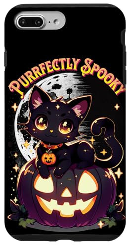 Cute Purrfectly spooky Little Cat, Jackolantern in full Moon Case for iPhone 7 Plus/8 Plus
