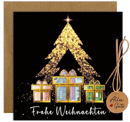 Geldgeschenk Weihnachten mit Umschlag, Geldgeschenke Verpackung Weihnachten, Weihnachtskarte Geldgeschenk, Geldkarte Weihnachten Geschenke, Weihnachtskarten Edel Kleine Weihnachtsgeschenke ideen
