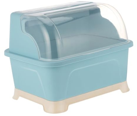 MAGICLULU Essstäbchenbox Kunststoff Mit Abnehmbarem Abtropfbehälter Und Transparentem Deckel Aufbewahrungsbox Für Schüsseln Und Besteck Küchen Organizer Mit Wasserschale Große Kapazität