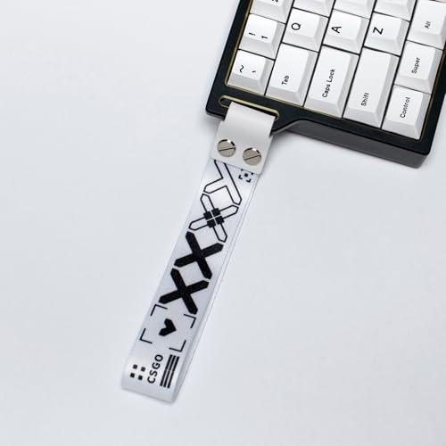 Sumgsn Sangle de clavier personnalisée ATK68 Mu68 Wooting 60he avec auto-adhésive pour claviers mécaniques 95 %, 75 %, 65 %, 60 % (blanc)