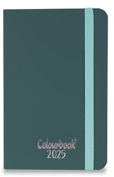 Colourbook Vogue Tageskalender 2025, Verschluss mit Gummiband (Mirtogrün)