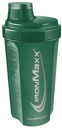 IronMaxx Shaker à protéines - Vert Argent Merry Pump-Mas 700 ml | Shaker à protéines avec bouchon vissé, passoire, échelle | anti-fuite, sans BPA, lavable