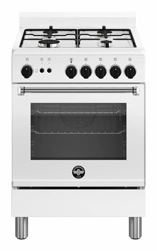 AMN664GBV24 - Cucina a gas con forno a gas, 60x60 cm, Bianca, Classe energetica A+