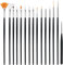 15 Pièces Pinceau à Ongles Set, Nail Brush Vernis à Ongles Pinceau pour Ongles Gel UV Nail Design Nail Art