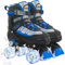 Nattork Kinder Rollschuhe für Jungen, Blaue Verstellbare Rollschuhe für Jugendliche im Alter von 10, 11 und 12 Jahren für Anfänger Im Outdoor-Sport, das Beste Geburtstagsgeschenk für Kinder