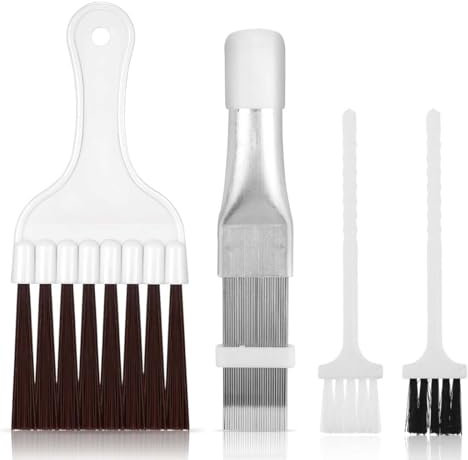 HAMKU Kit Pulizia Asciugatrice 4 Pezzi Spazzola Per Asciugatrice Spazzola Pulizia Alette Condensatore Pulitore Per Pinne Spazzola Per Condizionatore D'Aria Per Condizionamento, Frigoriferi,Ecc