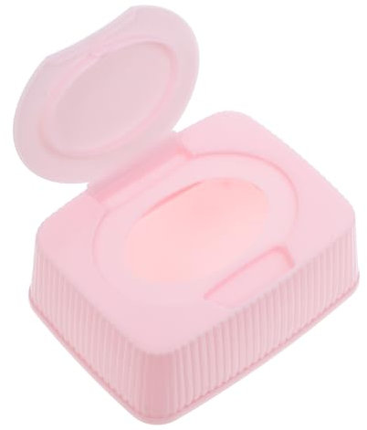 HOOTNEE Wet Wipes Storage Box Pink Dustproof Dispenser for Sensitive Tissues Makeup Cotton Nursery Bathroom Travel
