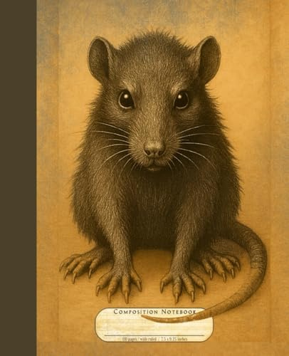 Vintage Rat Composition Notebook: Cream-Colored Lined Pages • Retro Gothic Aesthetic