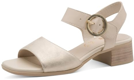 Jana Damen Sandalen mit Blockabsatz mit Klettverschluss Leder