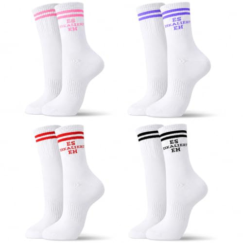 kodinsiivous ES ESKALIERT EH Lustige Socken 39-47 Unisex Lustige Geschenke | Baumwolle,Weich,Festival Outfit,Malle Accessoires,Spruch,Streifen,Sportsocken,Tennissocken,für Sport und Alltag