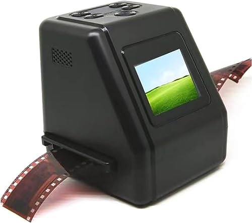 LVSEWOA Scanner per negativi di diapositive, Con schermo LCD da 2 pollici, converte pellicole, diapositive e negativi da 135, 110, 126 e Super 8 in Foto digitali JPG, luminosità e Colore regolabili.